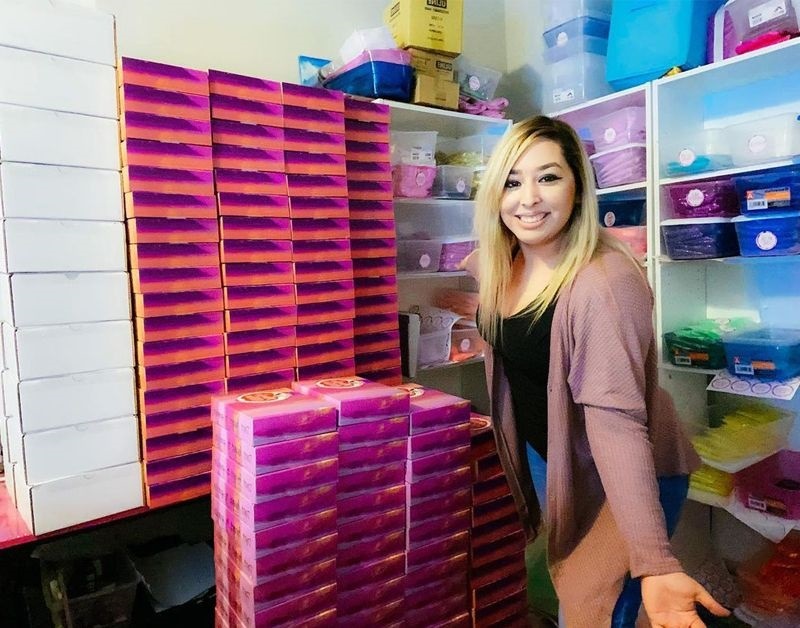 Ivette Moreno shows off her Maestra Creations custom boxes