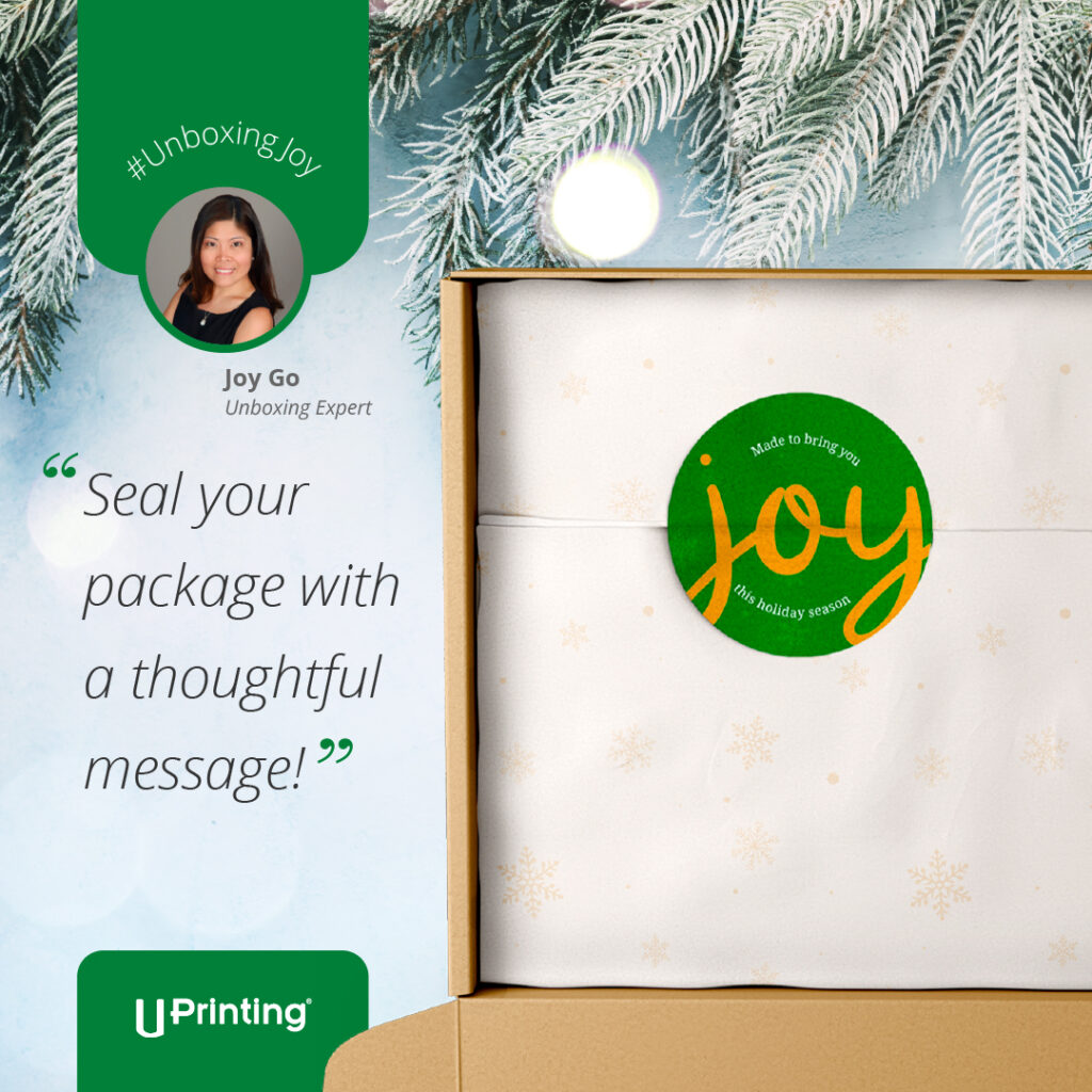 UP unboxing joy - holiday stickers