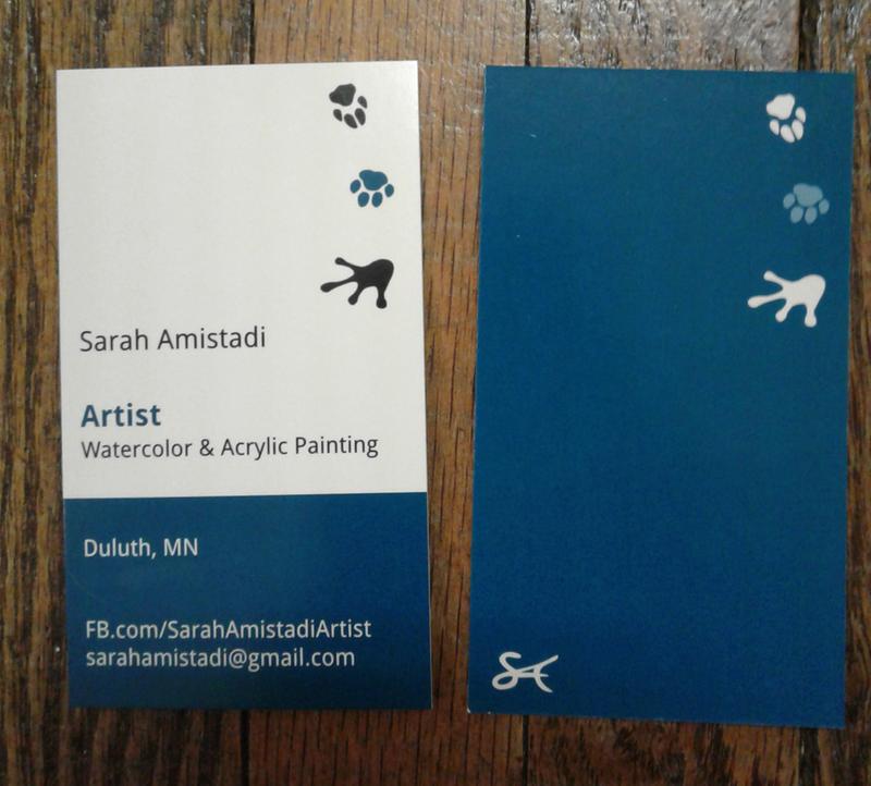 UPrinting Reviews Standard Business Cards Sarah Amistadi