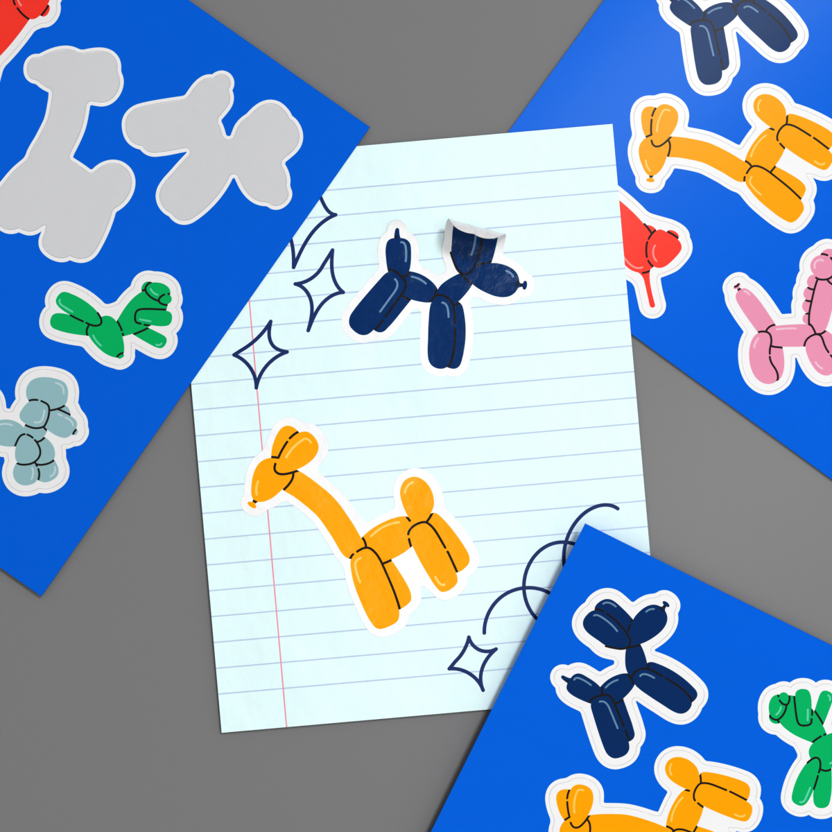 Sticker for collage art