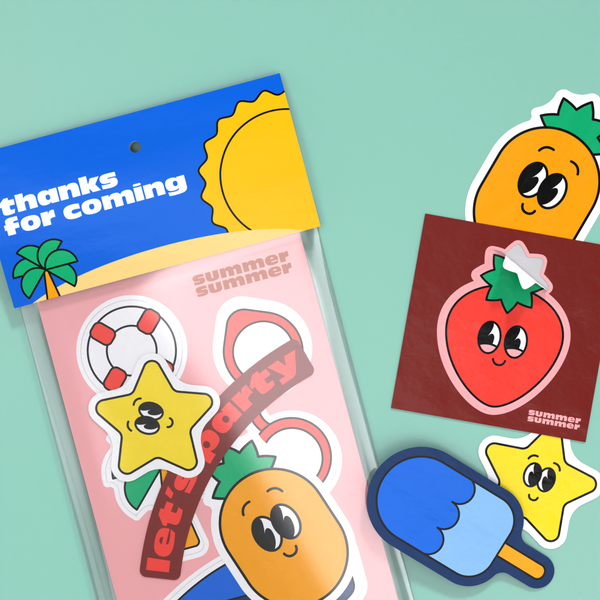 Stickers as party giveaways