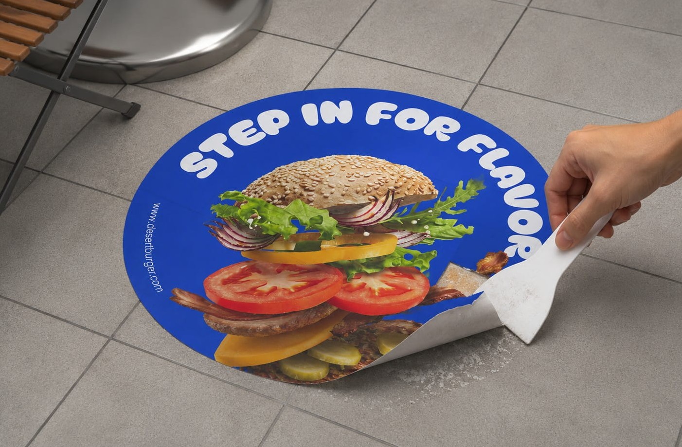 remove a floor sticker
