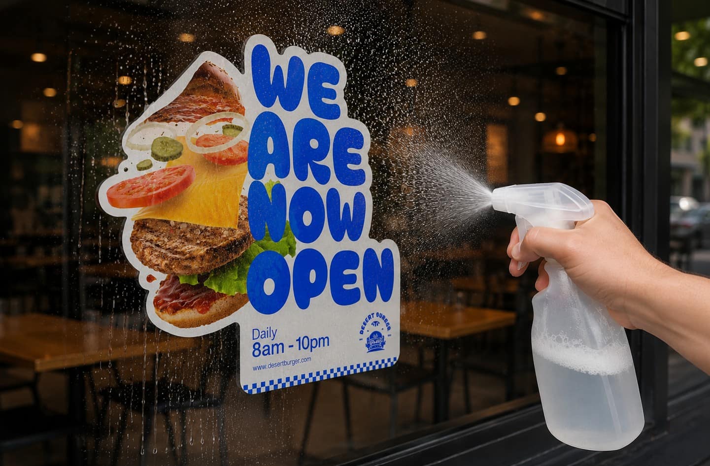 removing a sticker from a glass window sticker
