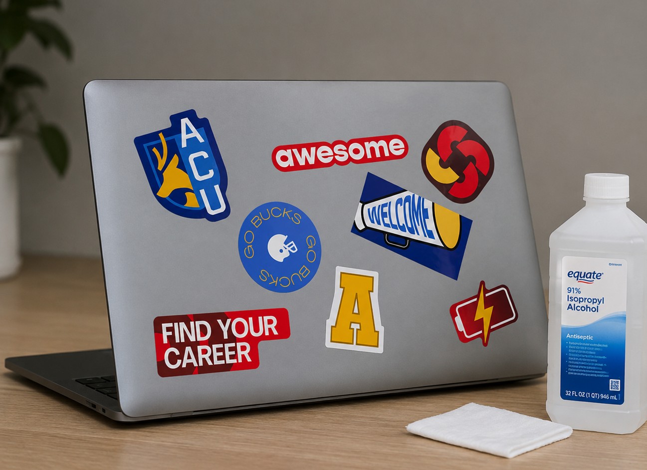 remove laptop stickers