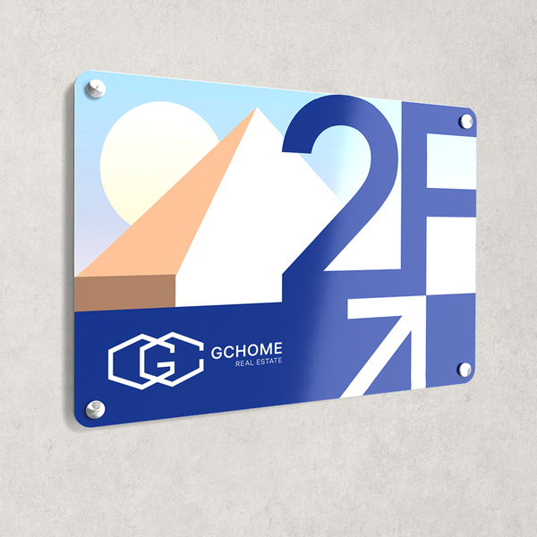 Aluminum wall sign