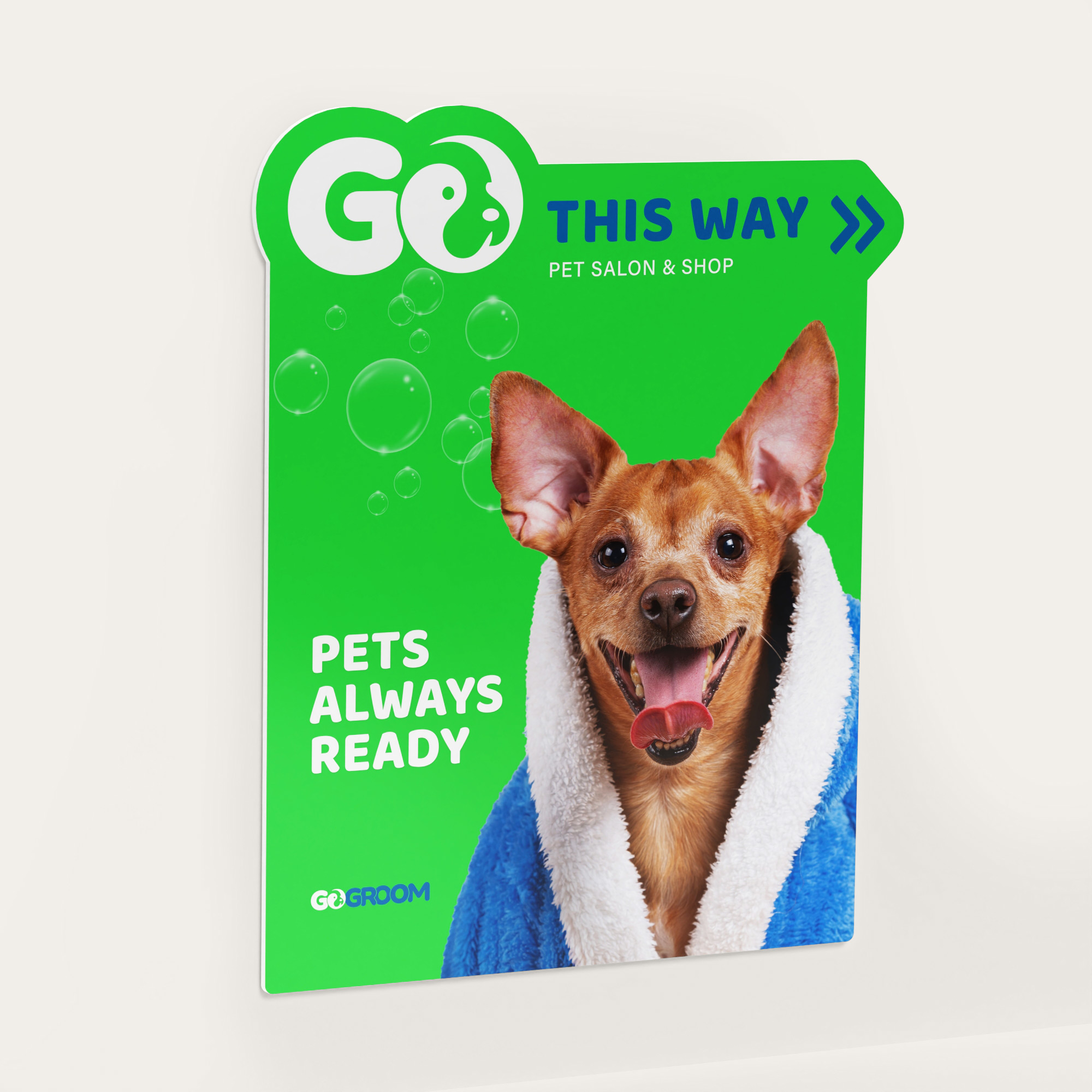 directional signs for pet shops