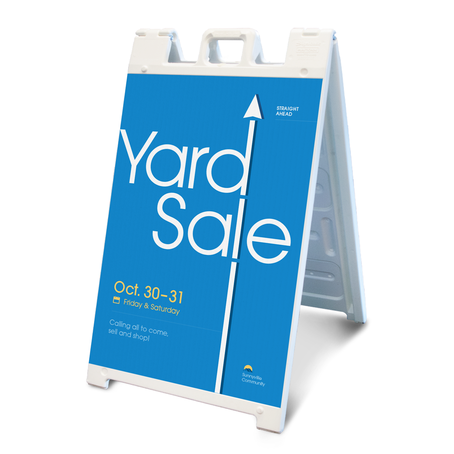 directional signs - yard sale