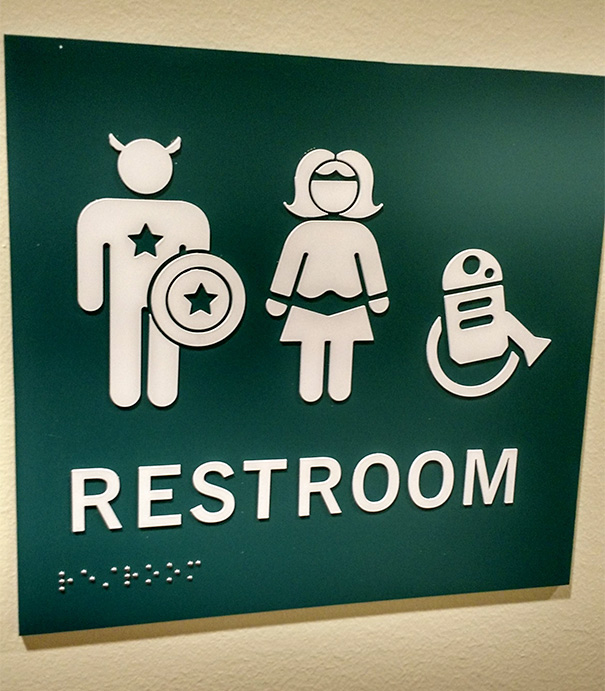 Hilarious Inclusive Bathroom Signs
