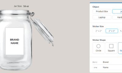 preview of stickers and labels font size tool from UPrinting
