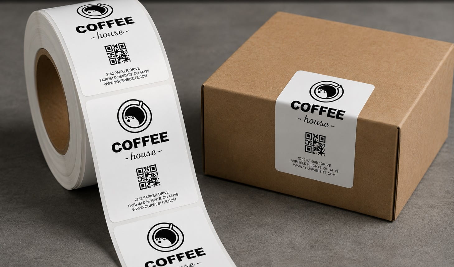 white paper labels
