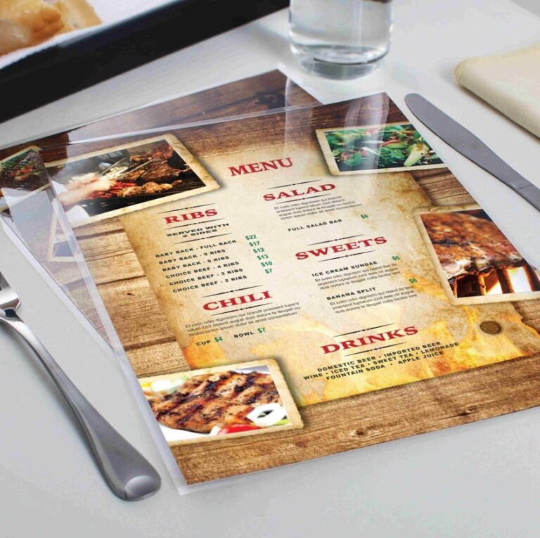 Common Restaurant Menu Sizes for Dine-In and Takeout | UPrinting