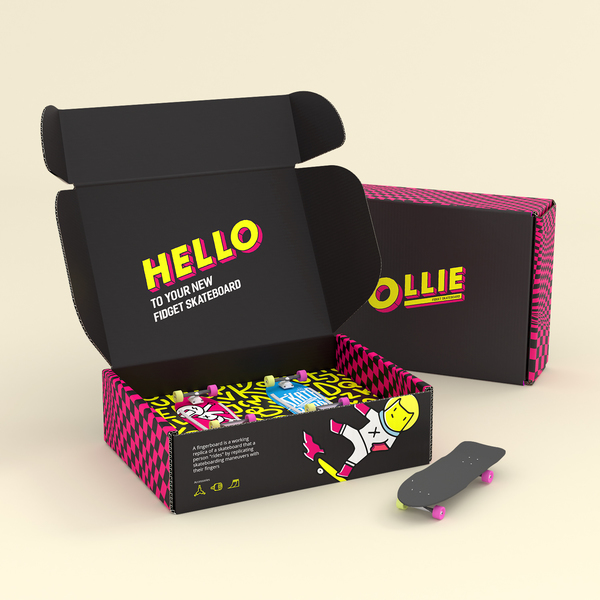 Custom printed product box with vibrant branding and retail packaging design