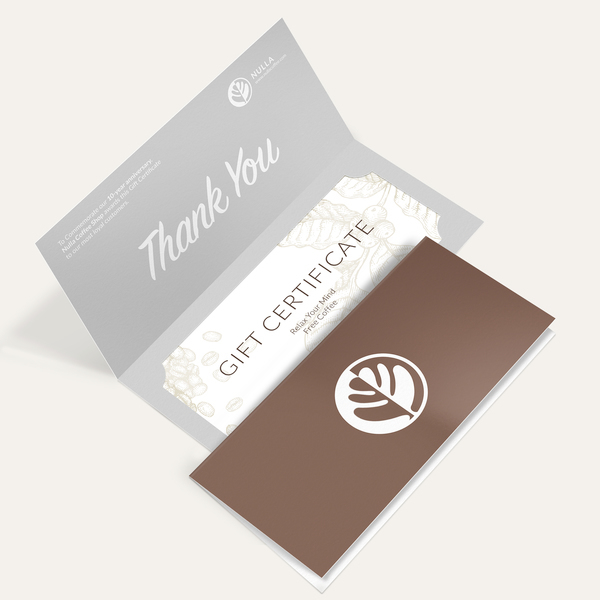 Presentation folder with a custom gift certificate and branded insert card