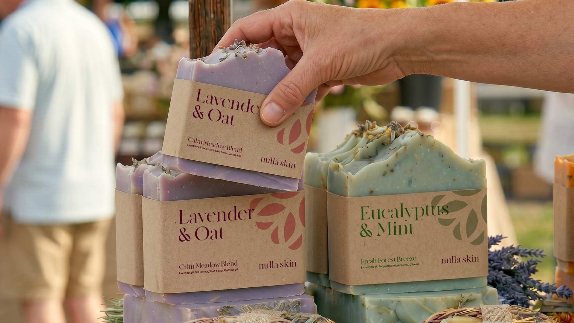 a farmers market stall selling fresh produce