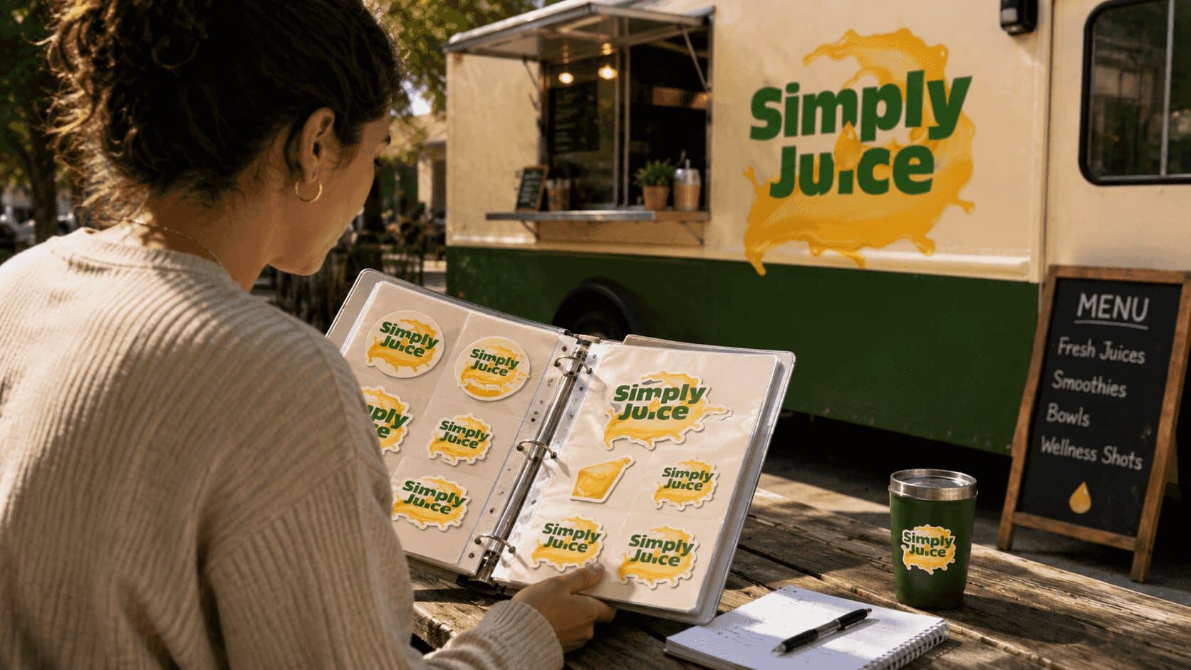 a farmers market stall selling fresh produce