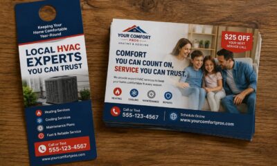 door hanger vs postcard
