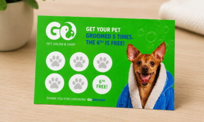 pet grooming loyalty card
