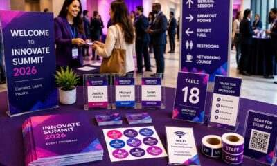 printed materials for a conference