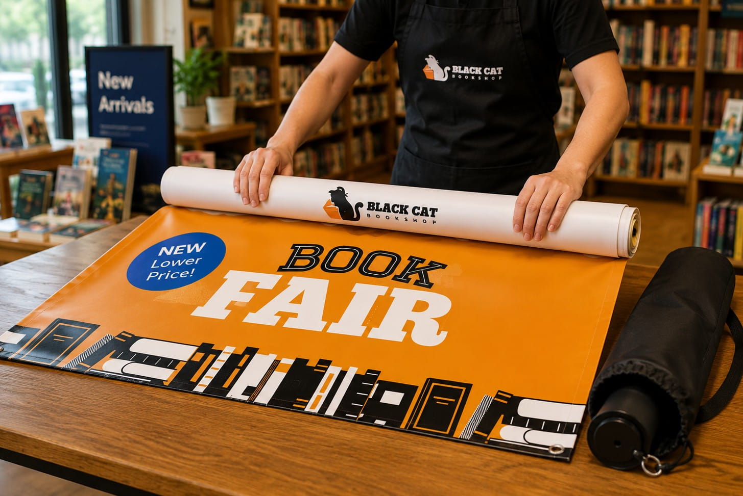 storing a vinyl banner