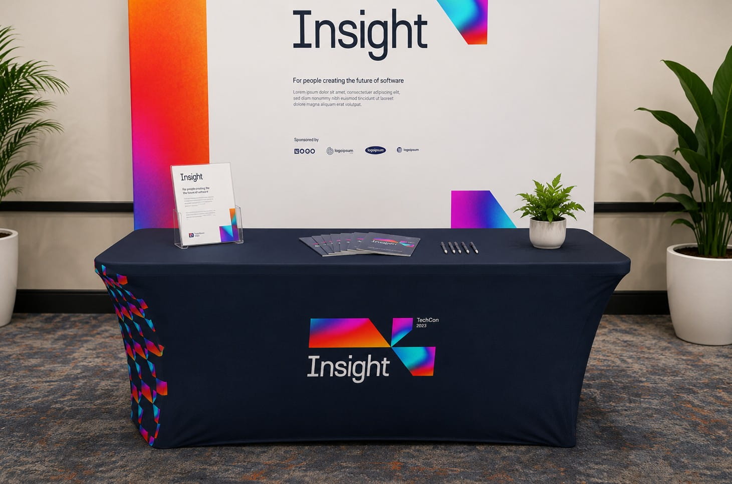 branded stretch table display