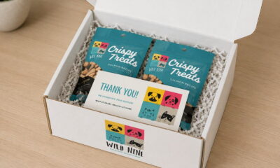 thank you card of a pet brand