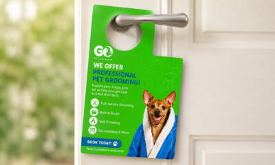 door hanger for pet groomers