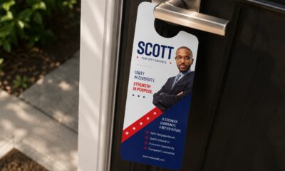 door hanger for political campaign