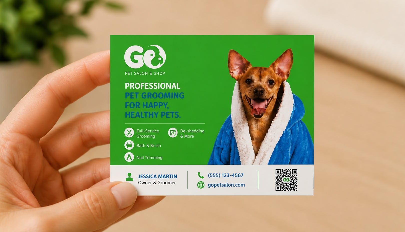 pet salon business card