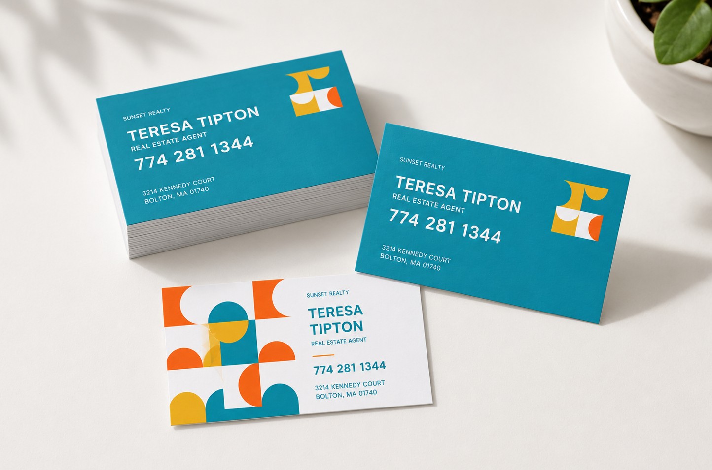 real estate agent business cards