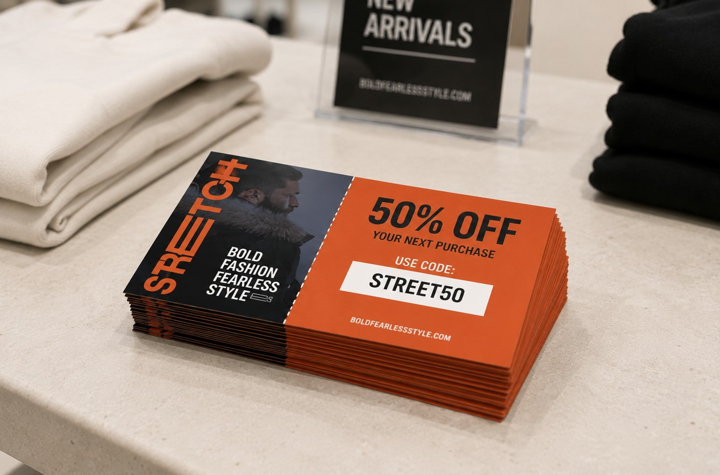 stack of coupon codes