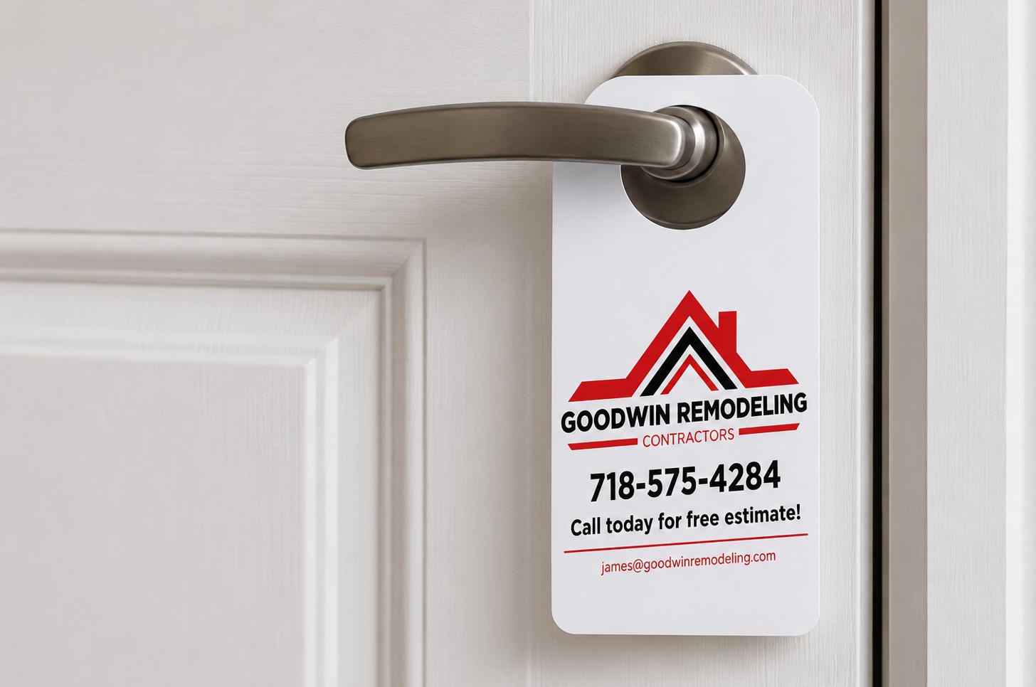contractor door hanger