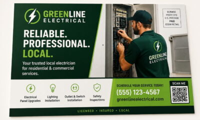 contractor postcard with qr code