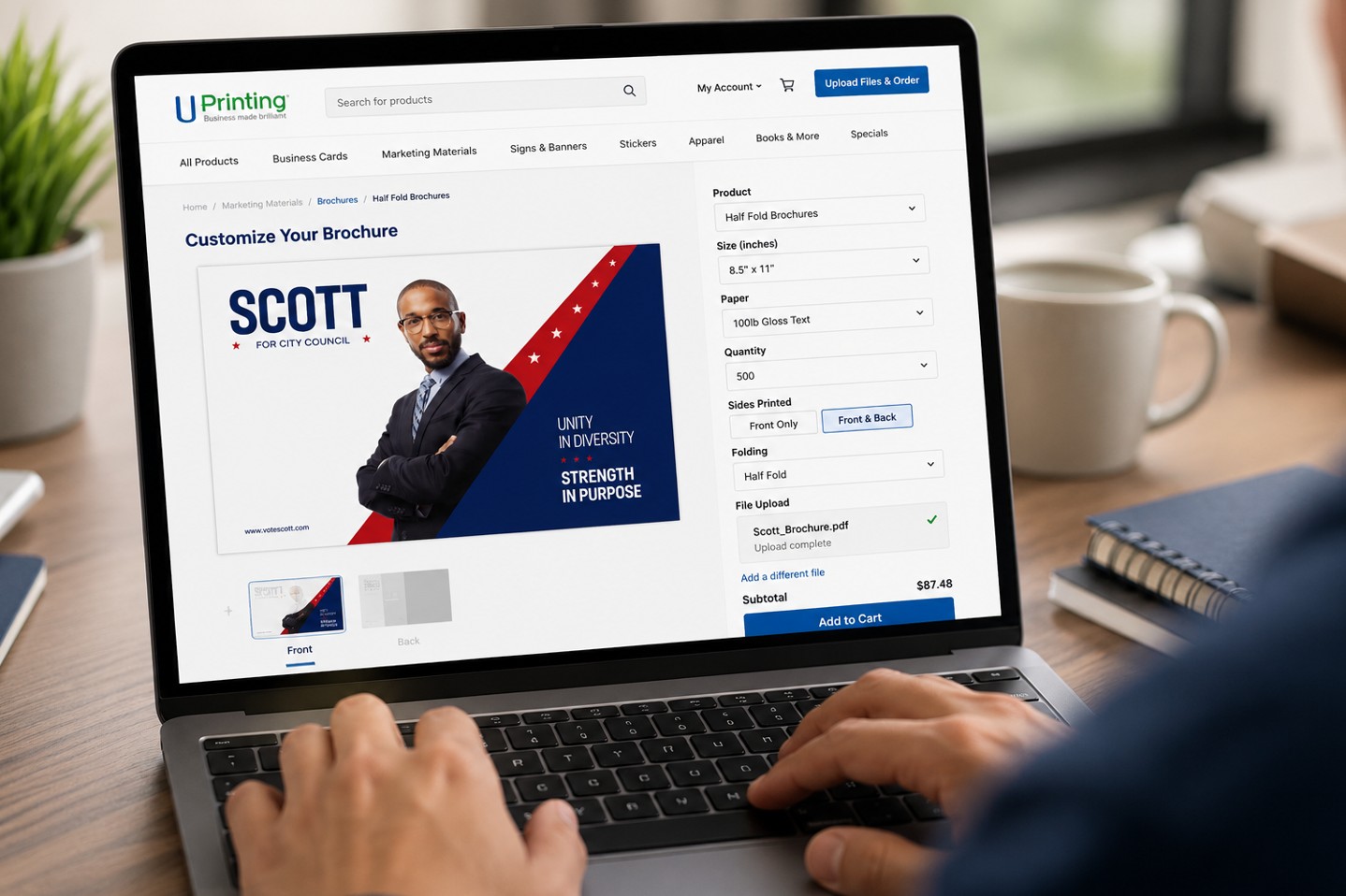 ordering printed campaign materials