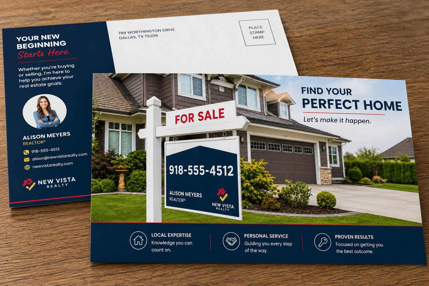 real estate postcard