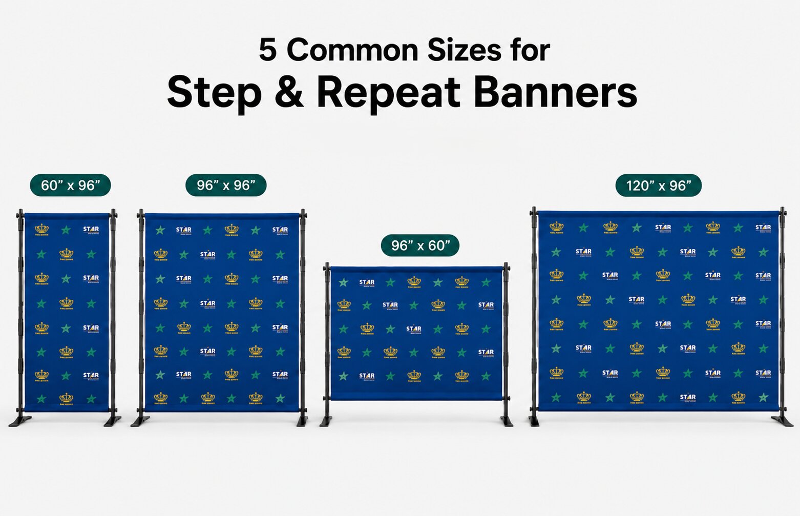 step and repeat banner sizes